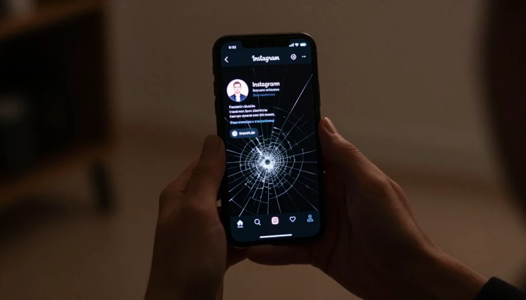 profil instagram sur un smartphone