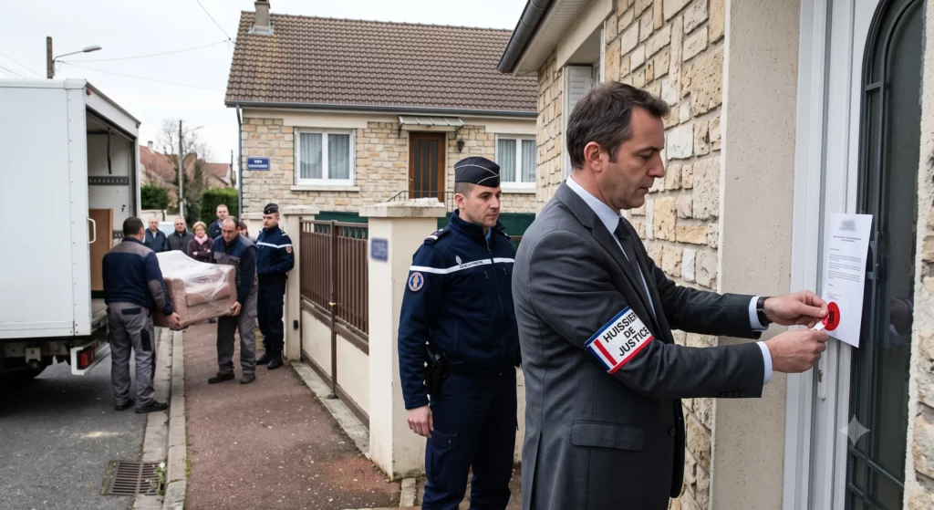 un huissier effectue une saisie de SCI