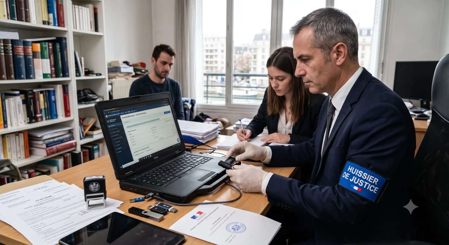 un huissier saisie des cryptomonnaies