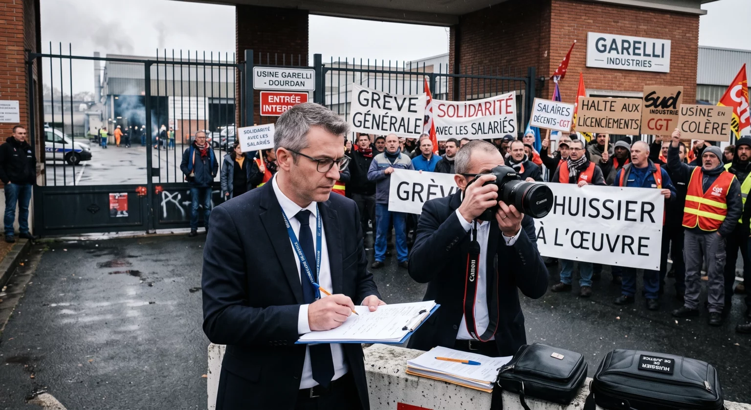 Constat de grève par huissier de justice