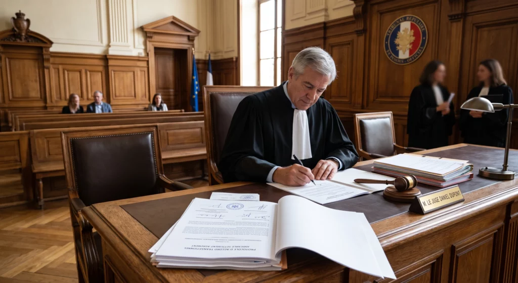 Accord à l'amiable par un juge