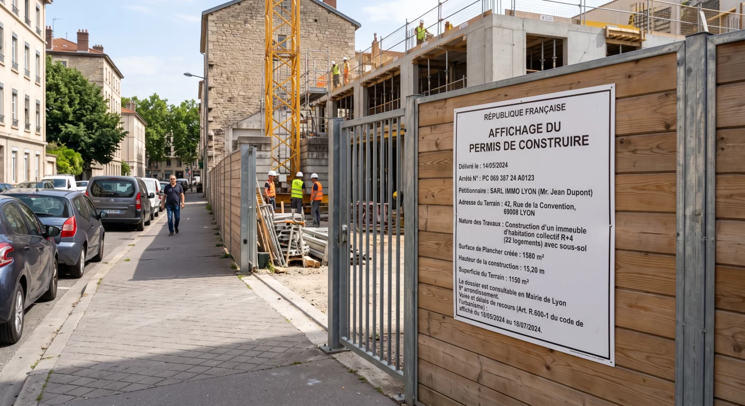 Constat affichage permis de construire