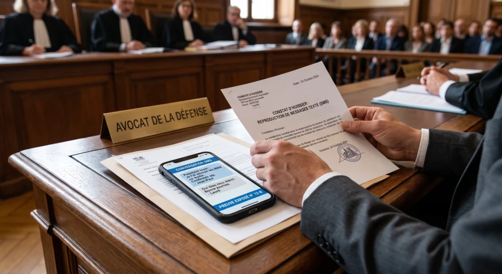 sms comme preuve